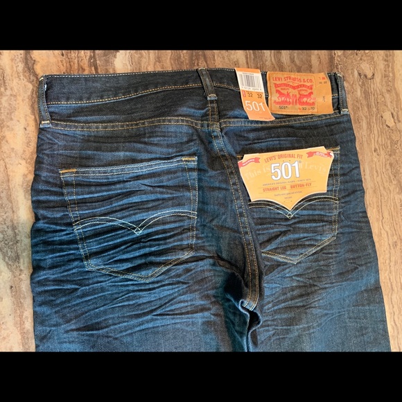 LEVIS 501 straight leg button fly black jean 32/32 - Picture 5 of 8
